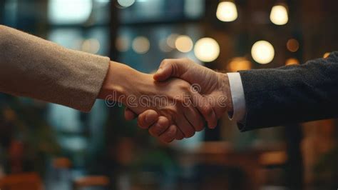 A Person Shaking Hands With An Interviewer At The End Of A Job