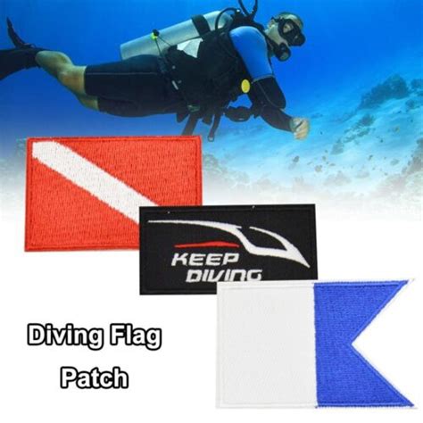 Diy Diving Flag Patch Diver Badge Patch Dive Diver Patches Snorkel