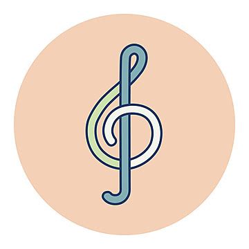 Treble Clef Vector Icon Music Sign Clef Treble Sheet Vector Clef