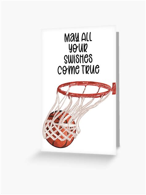 "Happy Birthday Basketball Greeting Card | Basketball Swish" Greeting Card for Sale by ...