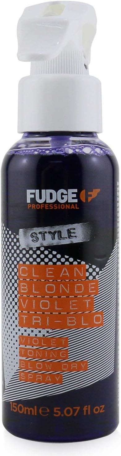 Fudge Professional Clean Blonde Violet Tri Blo Blow Dry Heat Protection Spray For Blonde Hair