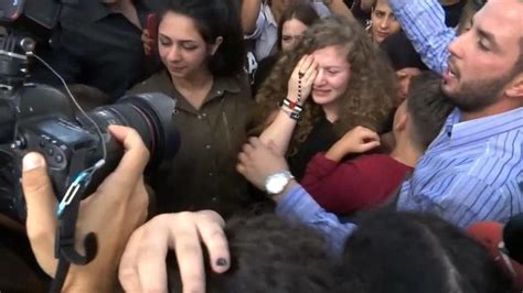 Welcome home: Ahed Tamimi and her mother Nariman receive hero's welcome upon release from prison ...