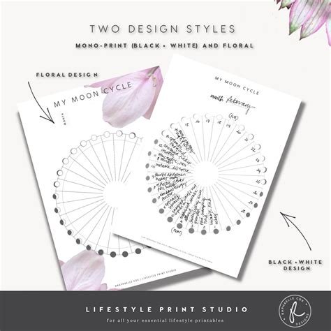 PRINTABLE Moon Cycle Tracker, Moon Tracker, Cycle Tracker, Moon Phase