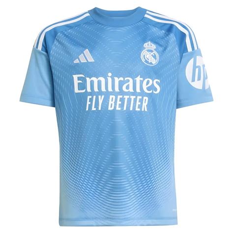 real madrid home goalkeeper shirt blue kids jp