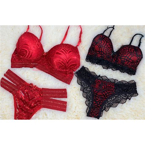 Kit Conjuntos De Bojo Marie E Talita Calcinha E Sutia Renda Luxo Feminino Lingerie
