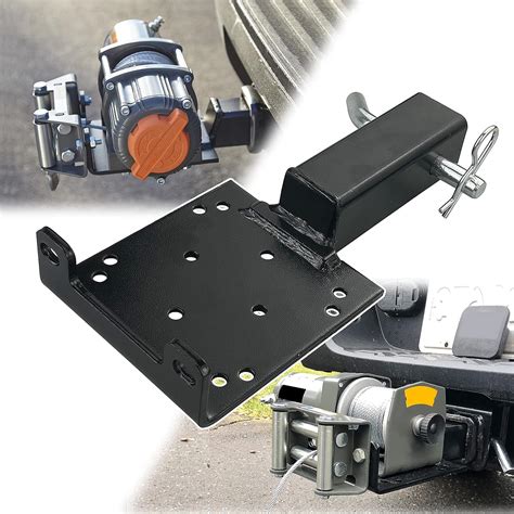 vonlx universal trailer hitch winch mounting plate   receiver
