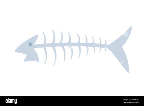 Fish Bone Organic Waste Trash Sorting Recycling Vector Illustration