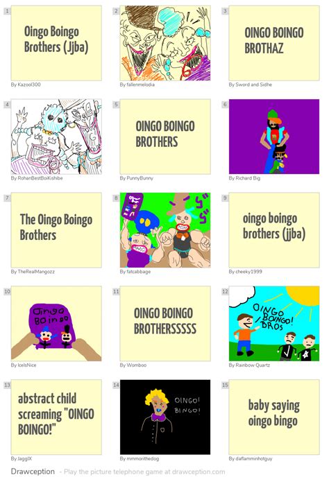Oingo Boingo Brothers Jjba Drawception