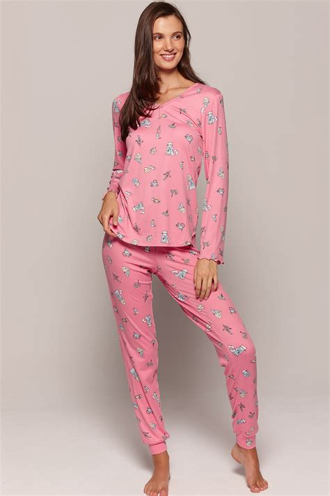 Claudel Lingerie Long Sleeve Top And Jogger Pants Pajama Set Li