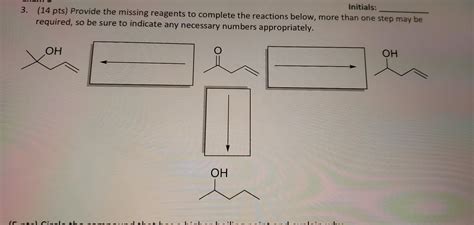 Solved 3. (14 pts) Provide the missing reagents to complete | Chegg.com 