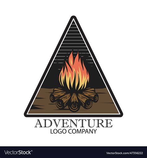 Campfire Logo Design Royalty Free Vector Image