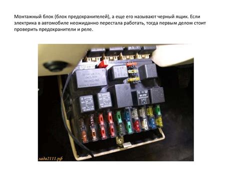 Предохранители и реле описание
