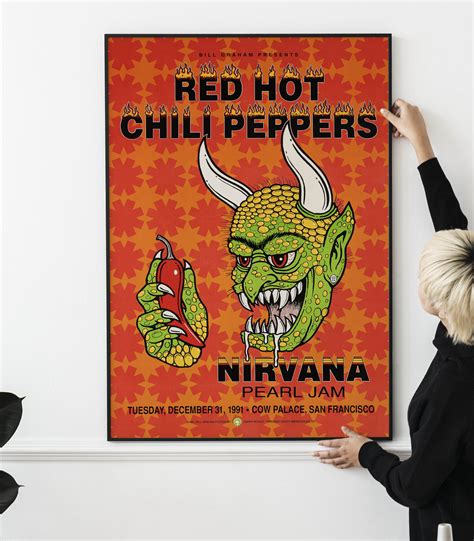 Nirvana Pearl Jam Red Hot Chili Peppers S F Poster Pulpposter