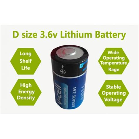 ER34615 3 6V D Size 19000mAh Primary Lithium Battery