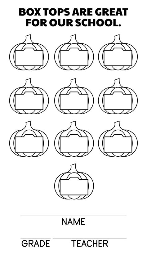 Halloween Box Top Collection Sheets - 15 Free PDF Printables | Printablee