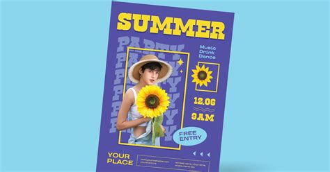 Summer Party Flyer, Print Templates ft. beach & party - Envato Elements