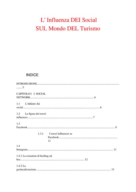 L' Influenza DEI Social SUL Mondo DEL Turismo | Tesi di laurea di