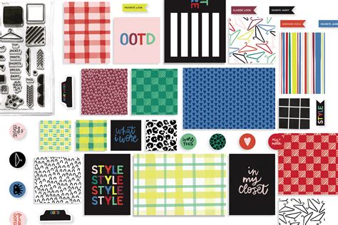 meet style file scrapbook kit  paper curator