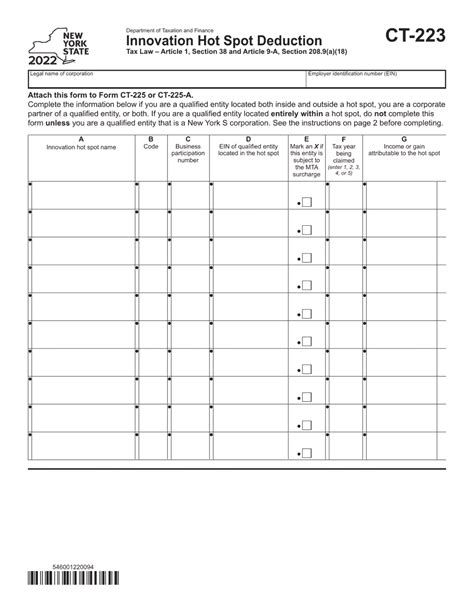 Form Ct 223 2022 Fill Out Sign Online And Download Printable Pdf New York Templateroller