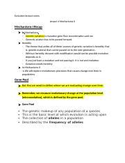 Understanding Evolution: Mechanisms, Gene Pool, and Natural | Course Hero