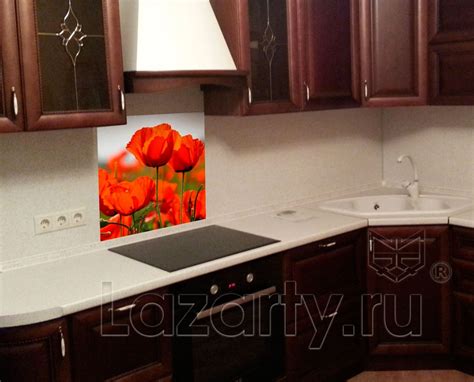 Купить Защитное стекло Маки - 2 для кухни в Москве в lazarty.ru