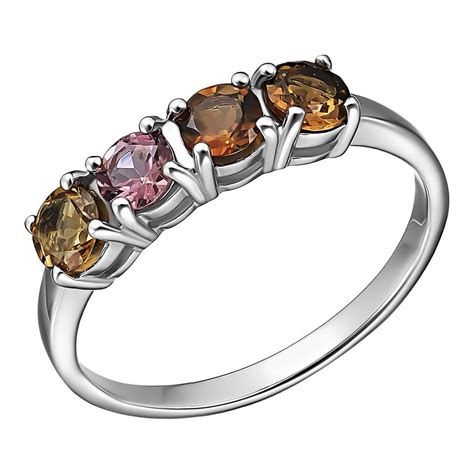 Кольцо серебро 925 с мульти турмалинами, Ювелирочка купить на OZON по ...