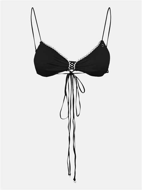 Only Lucia Triangle String Bikini Top Women S Costumes Nencini Sport