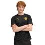 puma borussia dortmund pre match training shirt   black yellow