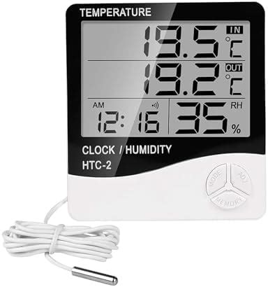 Htc Instrument Ath Plastic Digital Indoor Outdoor Hygro Thermometer