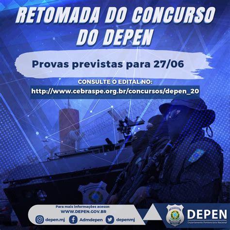 Concurso Para O Depen - Retomada do concurso do Depen — Secretaria Nacional de Políticas Penais