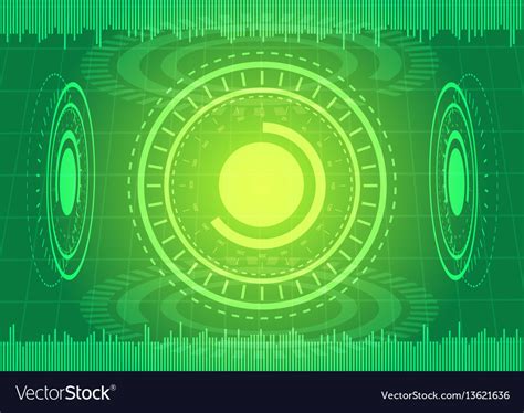 Abstract Digital Technology Green Background Vector Image