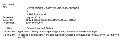 Utah Asks Supreme Court To Put Same Sex Marriage Recognition Order On Hold