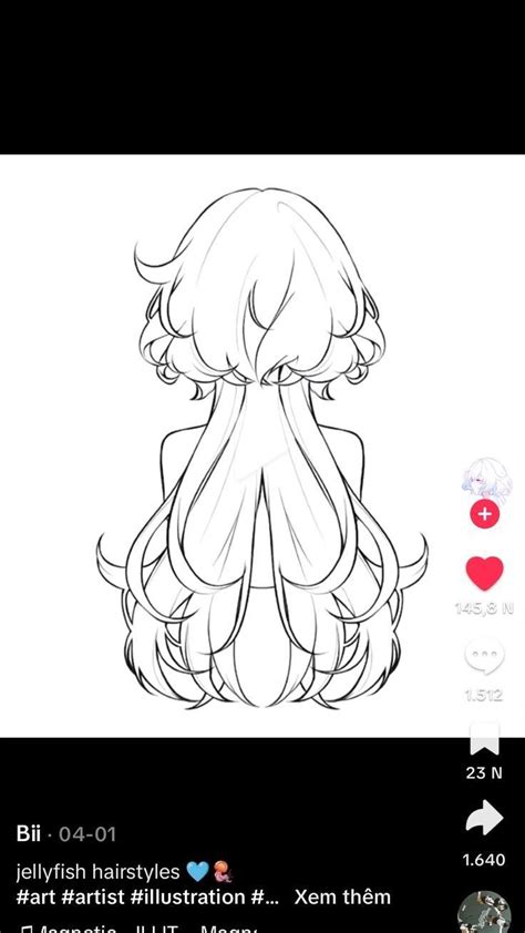 jellyfish cut anime  color hair drawing jellyfish hair art