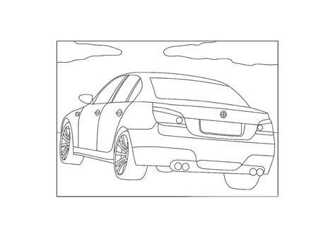 Раскраски БМВ (BMW) для Мальчиков – распечатать А4