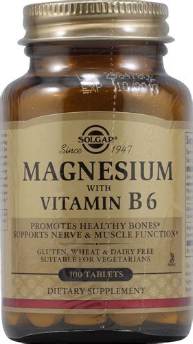 Solgar Magnesium with Vitamin B6 -- 100 Tablets - Vitacost