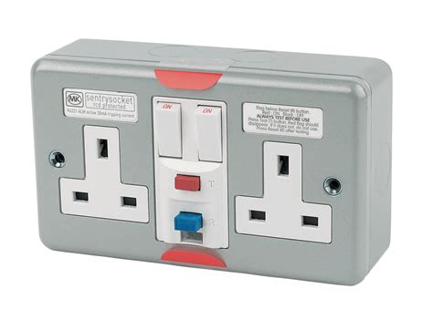 Mk Grey 13a Rcd Socket Departments Diy At Bandq