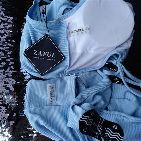 Bnew Swimsuit Pc Bikini Set Blue BIkini Blue Swimsuit Drawstring BIkini Highwaist Bikini Tangga