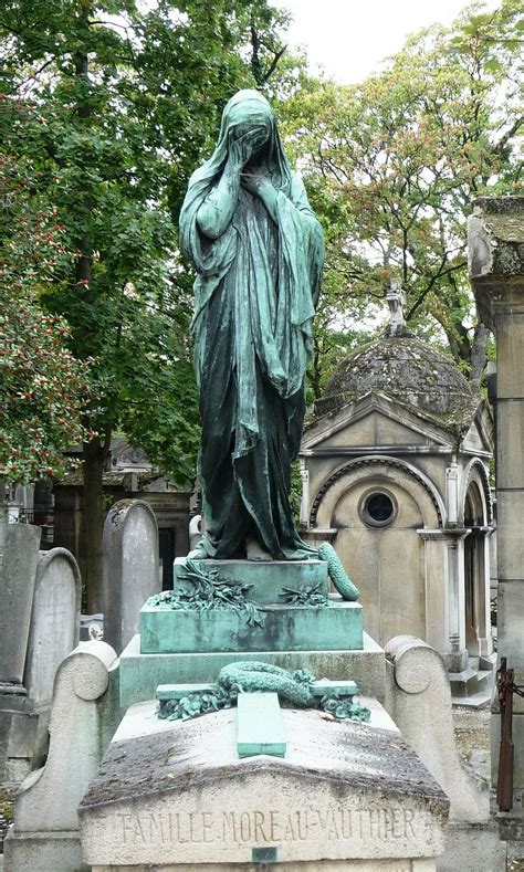 Hd Wallpaper Pere Lachaise Paris Monument Cemetery Mourning Sculpture Wallpaper Flare