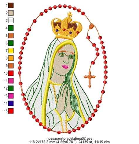 Matriz De Bordado Nossa Senhora De F Tima Elo