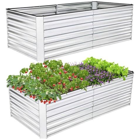 Carré Potager en Acier Exterieur CAROMA 180 92 61cm Jardiniere