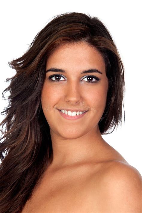 Bella Ragazza Con Le Spalle Nude Fotografia Stock Immagine Di Felice Elegante