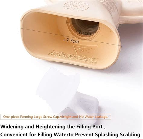 2L Natural Rubber Long Hot Water Bottle With Fluffy Cover Heat Therapy Neck Wrap