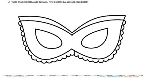 Atividade De Colagem Carnaval - Máscara de Carnaval - Pintura e Colagem - Atividade Educativa para ...