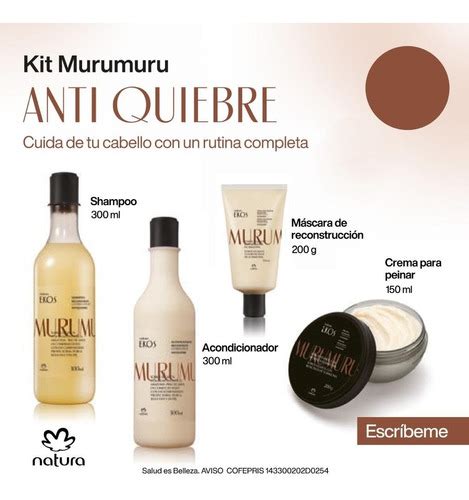 Murumuru Kit Completo De Cabello Antiquiebre Natura Meses Sin Intereses