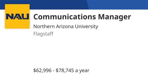 NAU Career Development on LinkedIn: Communications Manager - Flagstaff ...
