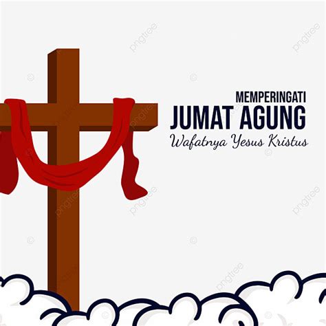 Good Friday Vector PNG Images Greetings Lettering Text Indonesia Good