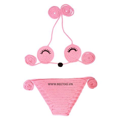 Bikini len móc cho bé ý tưởng bikini màu sắc áo crop top