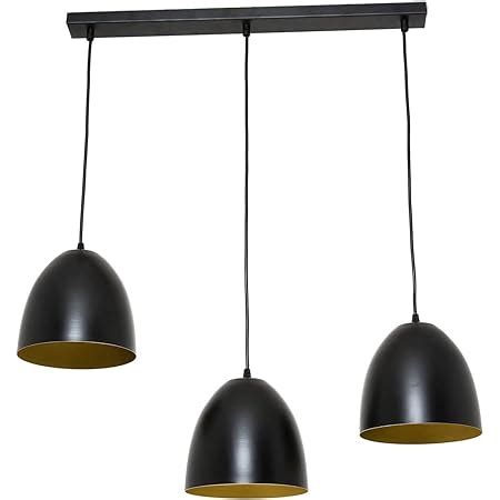 Invicta Interior Design Hängeleuchte STUDIO 3 schwarz gold Hängelampe