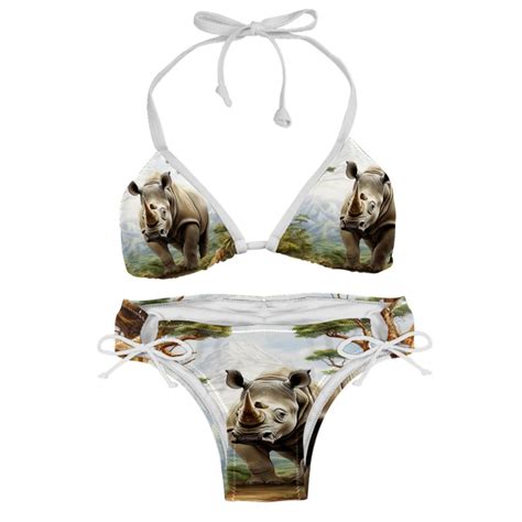 Rhinoceros Detachable Sponge Adjustable Strap Bikini Set Two Pack For Any Summer Scene Walmart