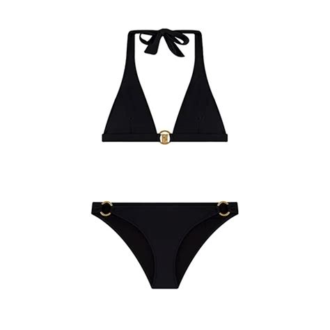 Shikoo Swimwear Black Elena Triangle Bikini Set Hipicon